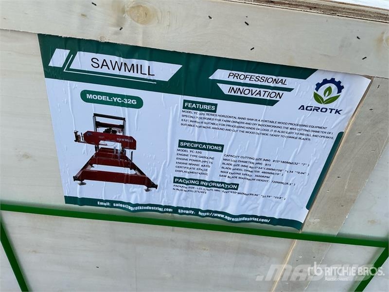 AGT YC32-G Portable Sawmill (Unused) 제재소
