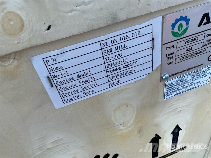 AGT YC32-G Portable Sawmill (Unused) 제재소