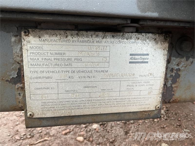 Atlas Copco 185 cfm Mobile Air Compressor Kompressoren
