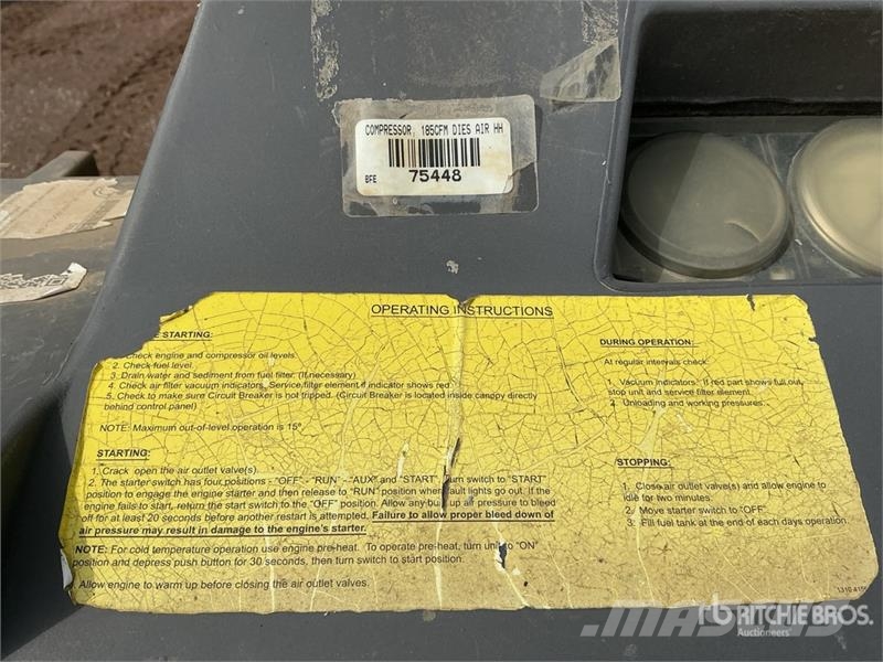 Atlas Copco XAS185CD7 185 cfm Mobile Air Compressor Воздушные компрессоры