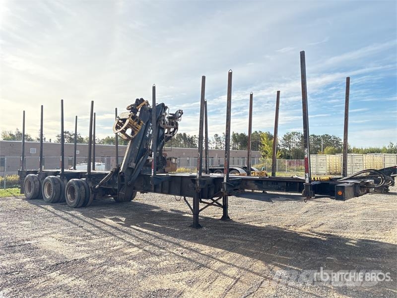 BWS 45 ft Tri/A Self-Loading Log Trailer Лісовози