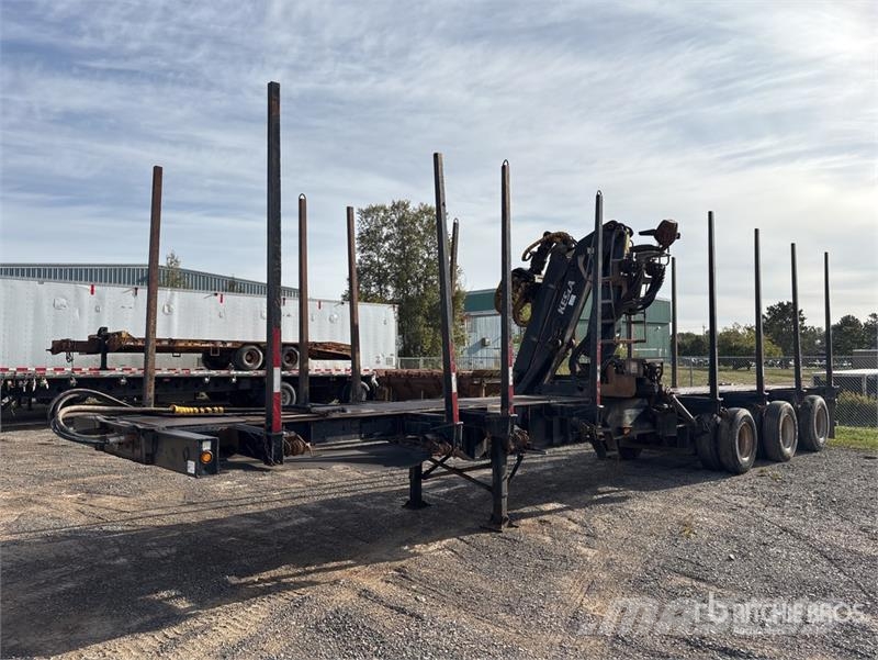 BWS 45 ft Tri/A Self-Loading Log Trailer Лісовози