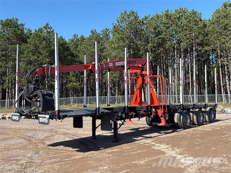 BWS 46 ft Tri/A Self-Loading Log Trailer Hout-Aanhangers