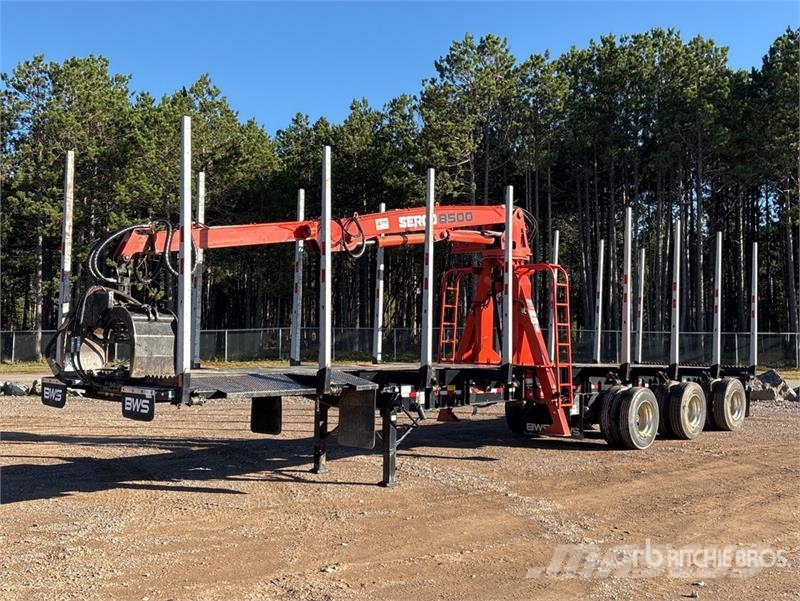 BWS 46 ft Tri/A Self-Loading Log Trailer Hout-Aanhangers