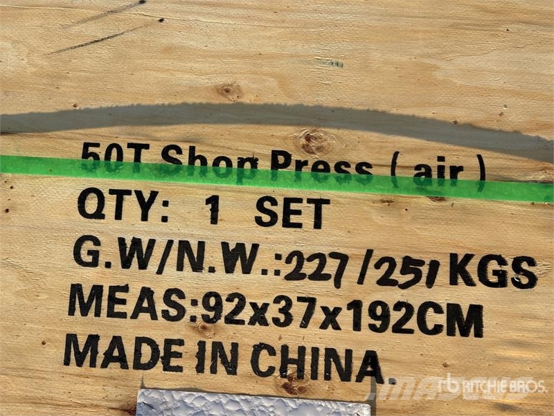 BYT ASPSS50 50 ton Air Shop Press (Unused) Andre komponenter
