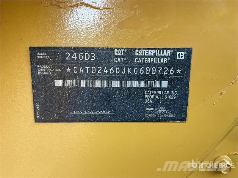 CAT 246D3 Two-Speed High Flow XPS Skid Steer Loader Krautuvai su šoniniu pasukimu