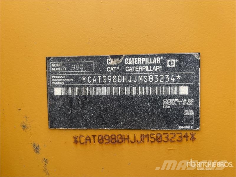 CAT 980 H Wheel Loader Rataslaadurid