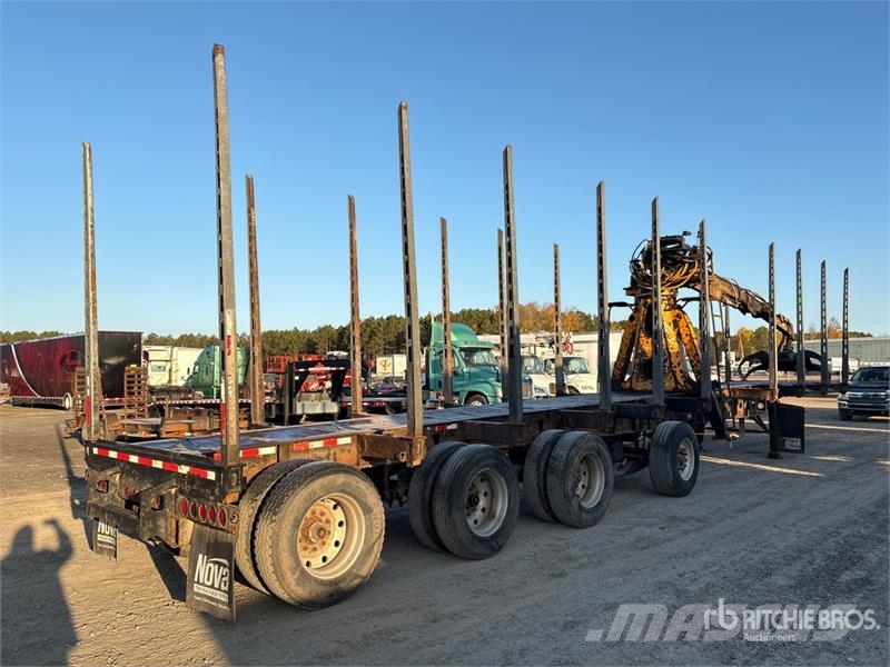 Deloupe 51 ft Quad/A Self-Loading Log Trailer Rönkszállító pótkocsik