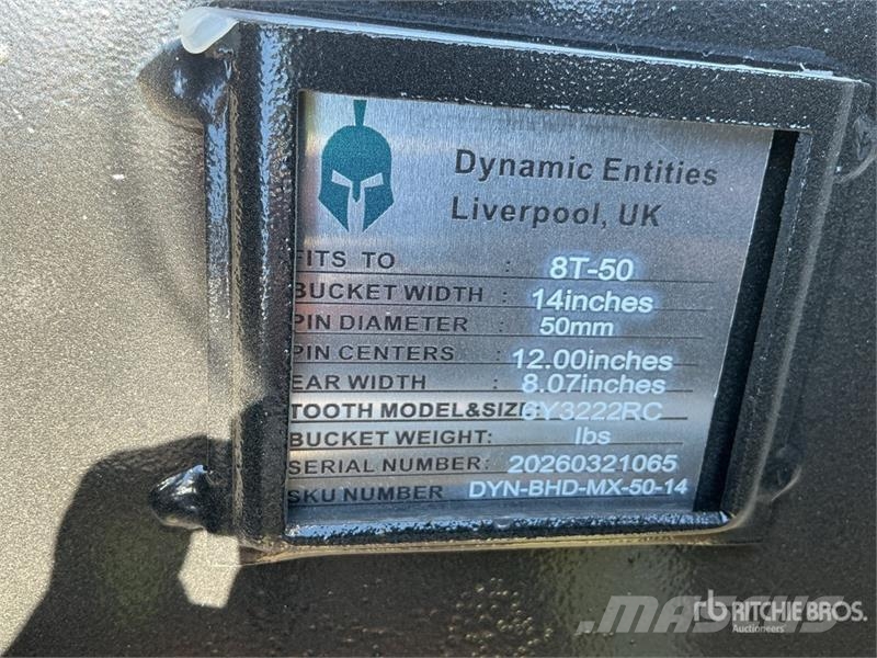 Dynamic Entities 14 in Digging Excavator Bucket - Fits Cat Skovle