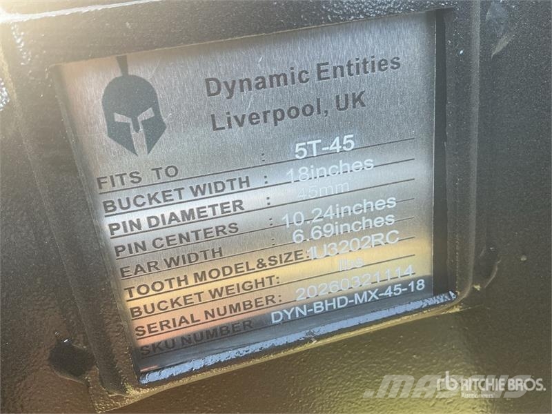 Dynamic Entities 18 in Digging Excavator Bucket - Fits Cat Skovle