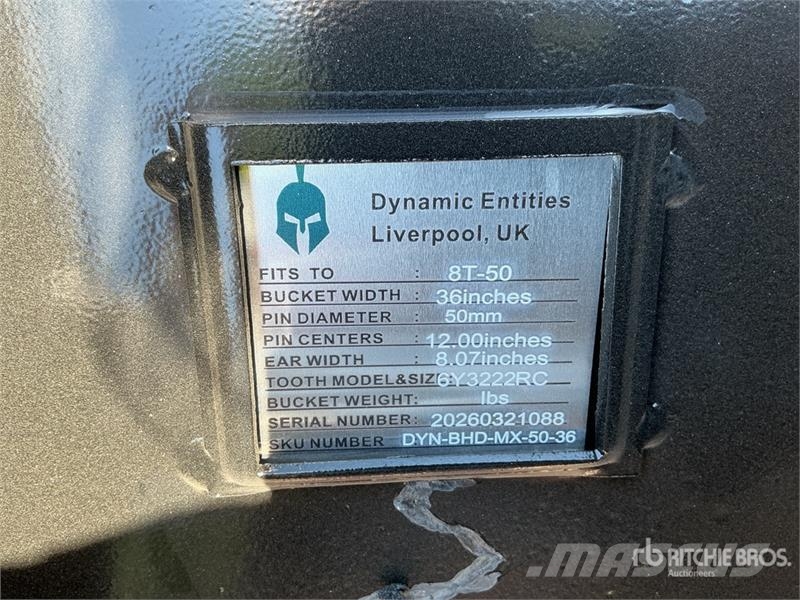 Dynamic Entities 36 in Digging Excavator Bucket - Fits Cat Skovle