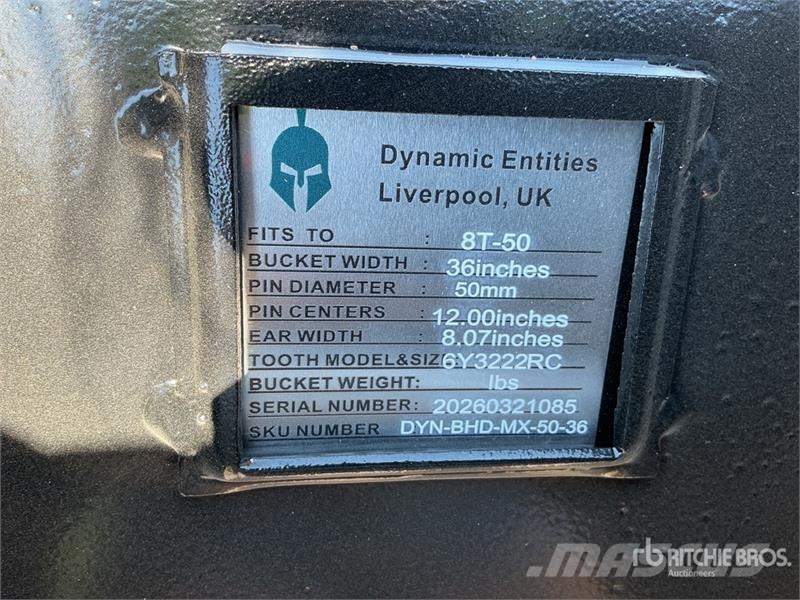 Dynamic Entities 36 in Digging Excavator Bucket - Fits Cat Skovle