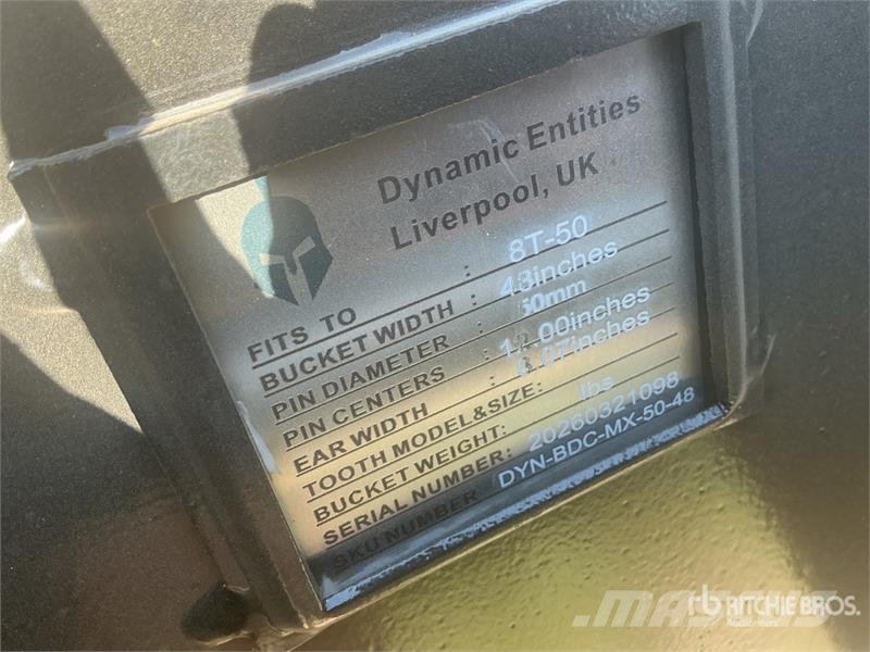 Dynamic Entities 48 in Cleanup Excavator Bucket - Fits Cat Skovle