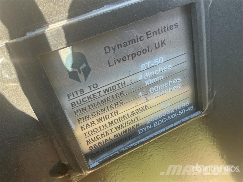 Dynamic Entities 48 in Cleanup Excavator Bucket - Fits Cat Skovle