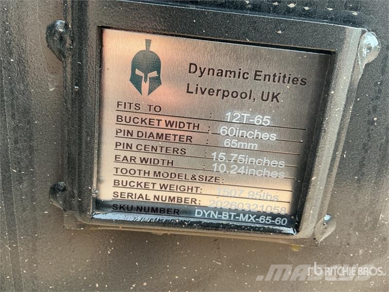 Dynamic Entities 60 in Q/C Hydraulic Tilting Excavator Buc Skovle