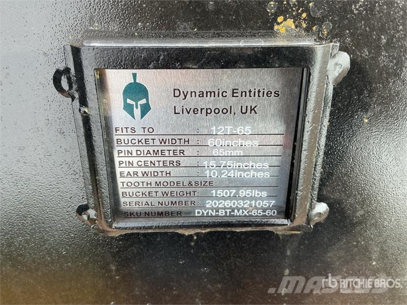 Dynamic Entities 60 in Q/C Hydraulic Tilting Excavator Buc Skovle