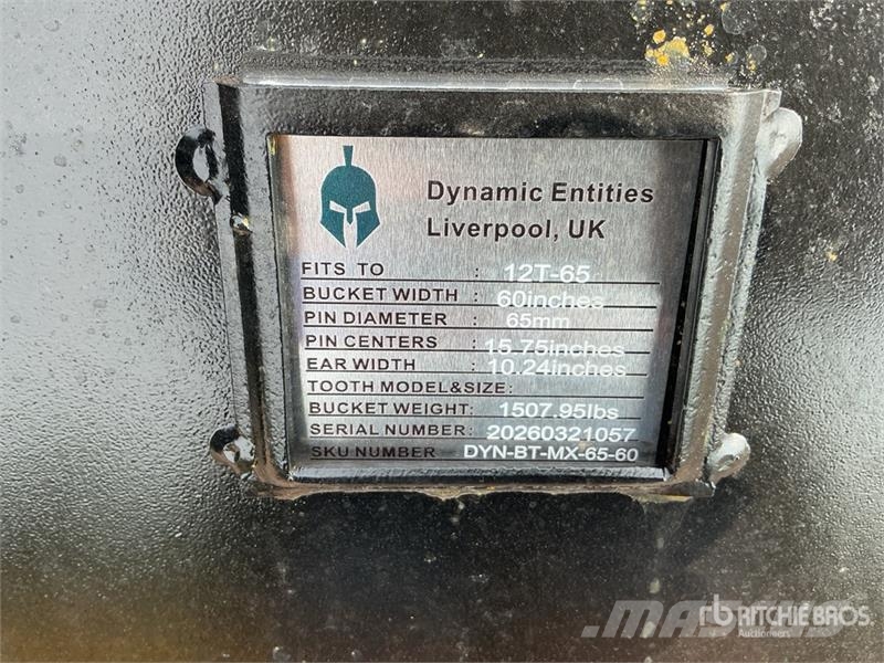 Dynamic Entities 60 in Q/C Hydraulic Tilting Excavator Buc Skovle