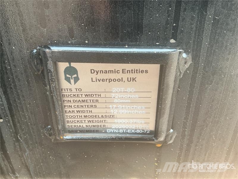 Dynamic Entities 72 in Q/C Hydraulic Tilting Excavator Buc Skovle