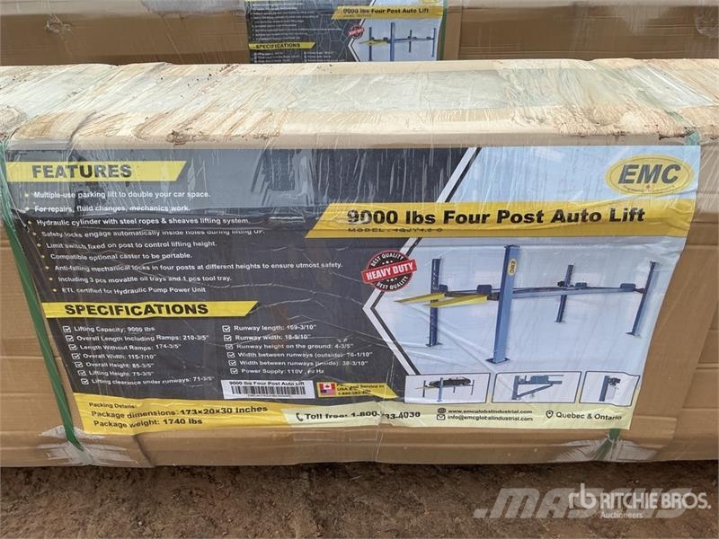 EMC 4QJY4.0-C 4 Post 9000 lb Vehicle Lift (Unused) Būvniecība- Citi