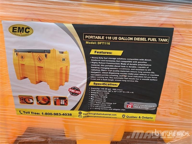 EMC DFT116 116 gal Portable Poly Fuel Tank (Unused) Fuel and additive tanks