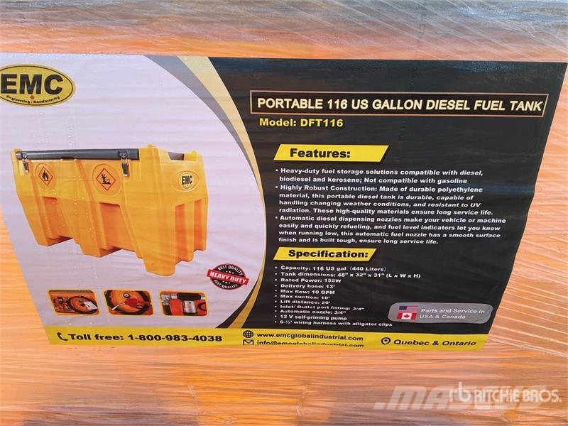 EMC DFT116 116 gal Portable Poly Fuel Tank (Unused) Degvielas un piedevu tvertnes
