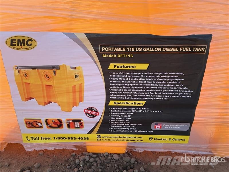 EMC DFT116 116 gal Portable Poly Fuel Tank (Unused) Degvielas un piedevu tvertnes