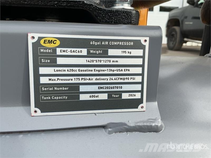 EMC GAC60 24.4 cfm Skid-Mounted 60 gal Air Compressor  مكابس
