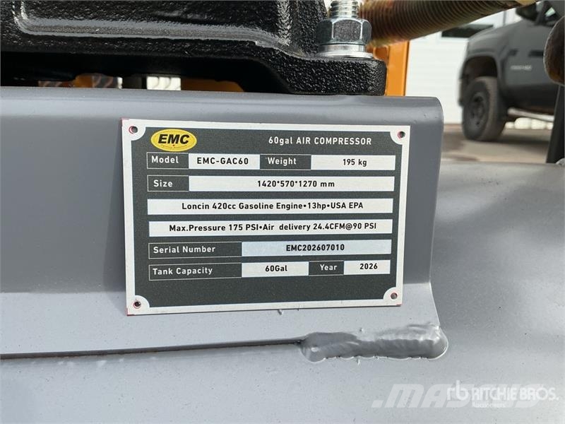 EMC GAC60 24.4 cfm Skid-Mounted 60 gal Air Compressor  مكابس