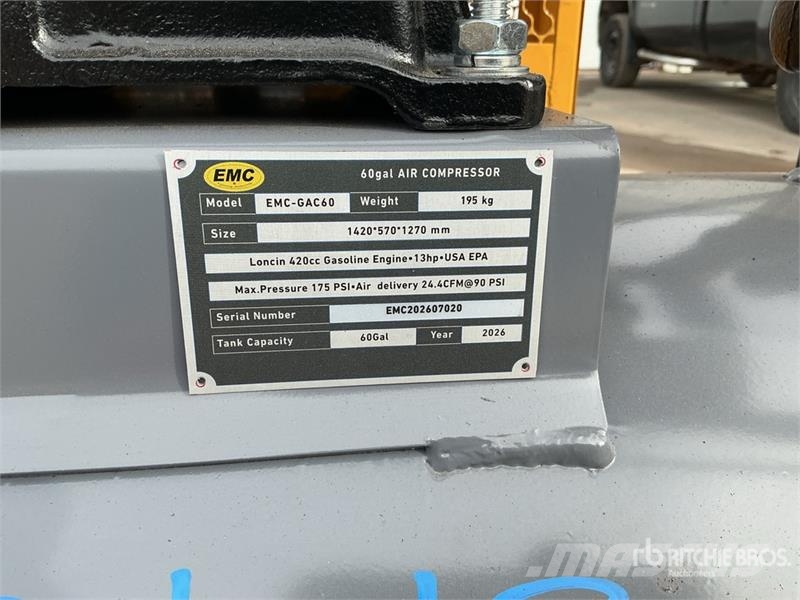 EMC GAC60 24.4 cfm Skid-Mounted 60 gal Air Compressor  Kompresori