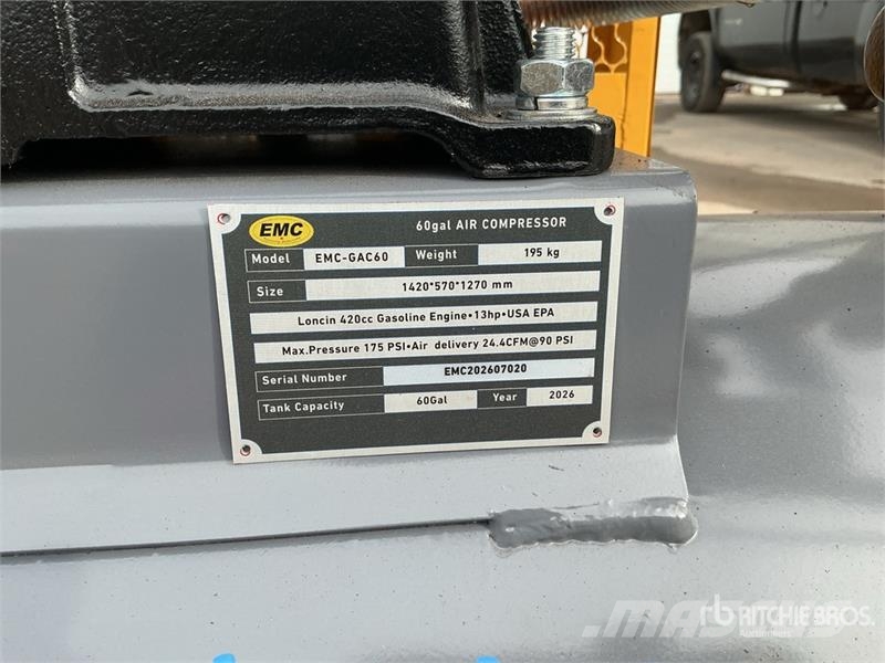 EMC GAC60 24.4 cfm Skid-Mounted 60 gal Air Compressor  Kompresori