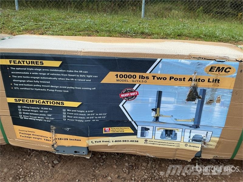 EMC QJY4.5D 2 Post 10000 lb Vehicle Lift (Unused) Sonstige Baumaschinen