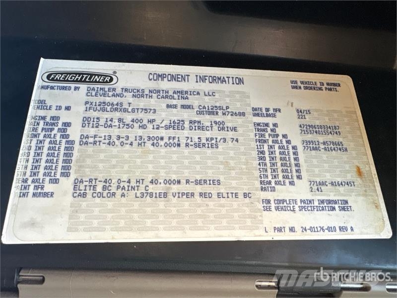 Freightliner Cascadia 125 6x4 T/A Sleeper Truck Tractor Trekkers