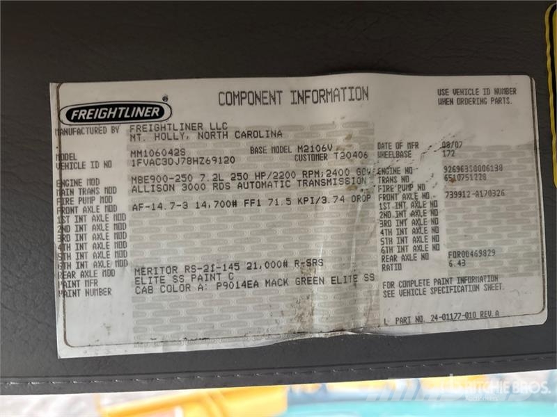 Freightliner M2 106 Kommunalt / generelt kjøretøy
