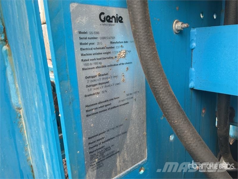 Genie GS-5390RT 4x4 Diesel Scissor Lift Scissor lifts