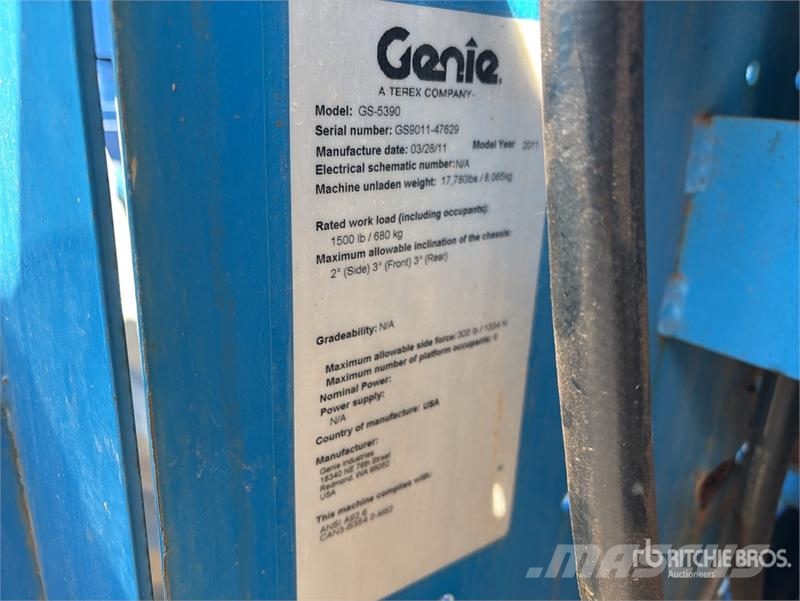 Genie GS-5390RT 4x4 Dual Fuel Scissor Lift 剪式升降機