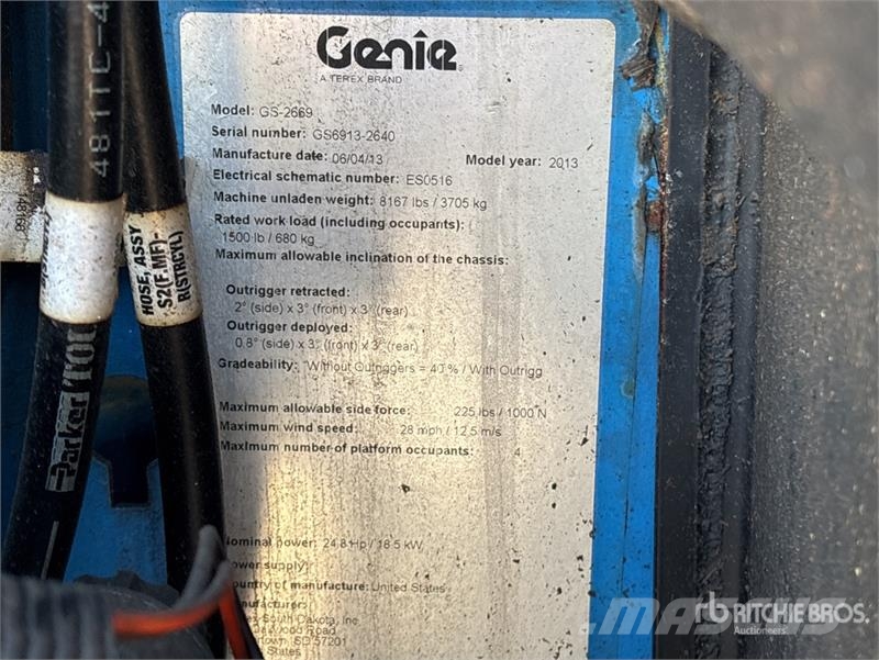 Genie GS2669RT 4x4 Diesel Scissor Lift Scheren-Arbeitsbühnen