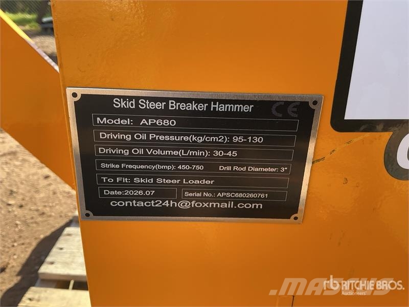 GIYI GY-AP680 3 in Skid Steer Breaker (Unused) Hammers / Breakers