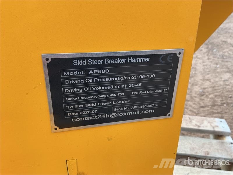  GIYI GY-AP680 Skid Steer Breaker (Unused) Bourací kladiva / Sbíječky
