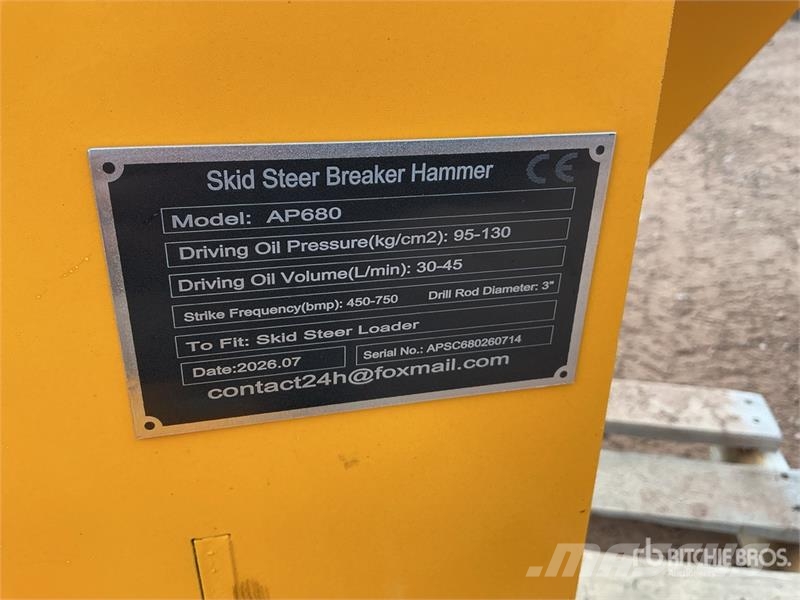  GIYI GY-AP680 Skid Steer Breaker (Unused) Bourací kladiva / Sbíječky