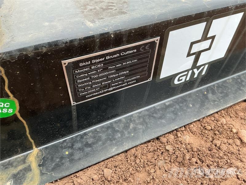 GIYI GY-BC63 60 in Skid Steer Brush Cutter (Unused Kosiarki ciągnikowe i ciągnione