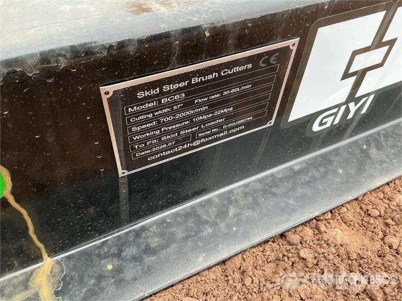  GIYI GY-BC63 60 in Skid Steer Brush Cutter (Unused Kosiarki ciągnikowe i ciągnione