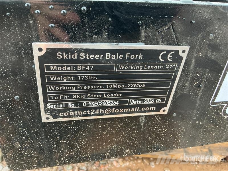 GIYI GY-BF47 47 in Skid Steer Bale Spear (Unused) Drugi deli