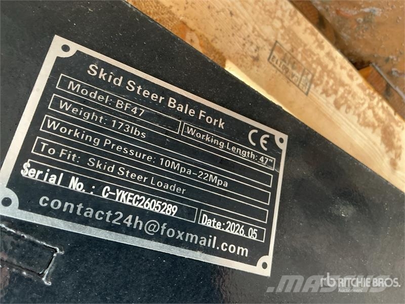GIYI GY-BF47 47 in Skid Steer Bale Spear (Unused) Drugi deli