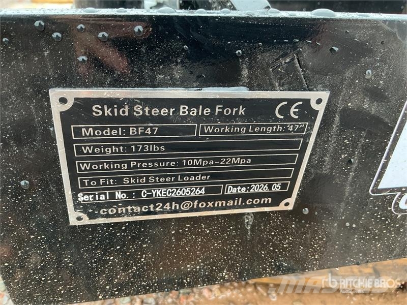 GIYI GY-BF47 47 in Skid Steer Bale Spear (Unused) Drugi deli