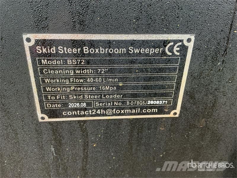 GIYI GY-BS72 72 in Skid Steer Sweeper (Unused) Brushes