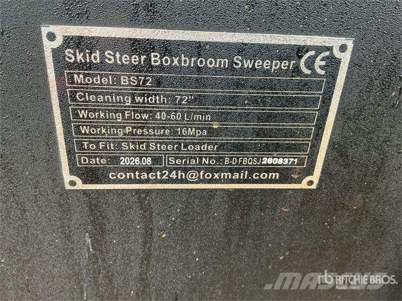GIYI GY-BS72 72 in Skid Steer Sweeper (Unused) Brushes