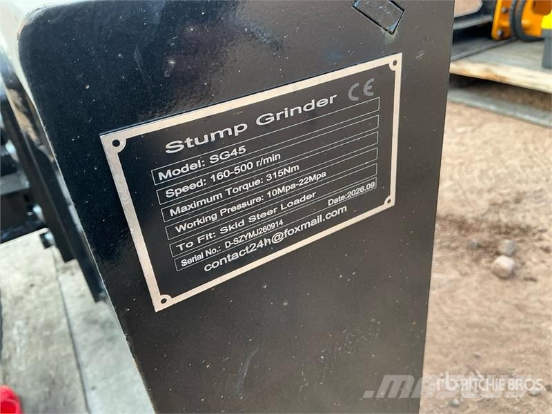  GIYI GY-BSG45 Skid Steer Stump Grinder (Unused) 動力耙和旋轉式耕耘機