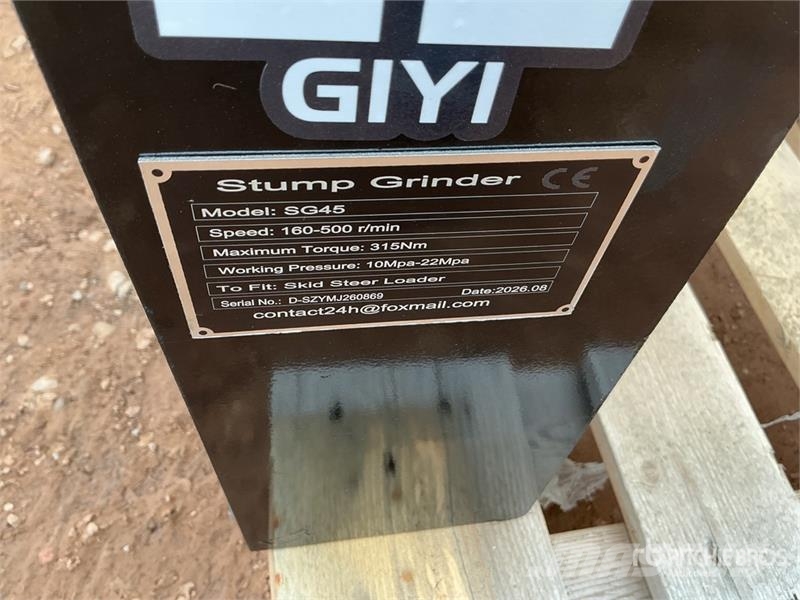 GIYI GY-BSG45 Skid Steer Stump Grinder (Unused) Üniversal ekim makinasi