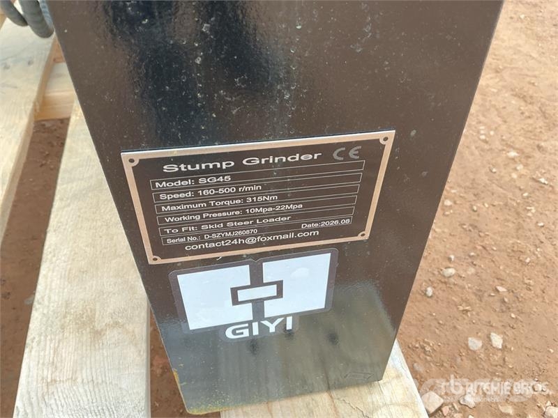 GIYI GY-BSG45 Skid Steer Stump Grinder (Unused) Üniversal ekim makinasi