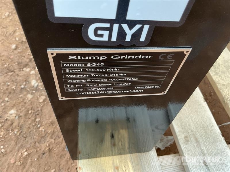 GIYI GY-BSG45 Skid Steer Stump Grinder (Unused) Üniversal ekim makinasi